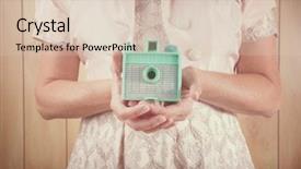  Presentation with mint - Theme featuring holding vintage mint green camera background and a lemonade colored foreground
