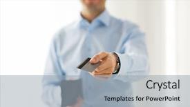  Presentation with vip - PPT theme with holding wallet and credit card background and a light gray colored foreground