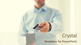  Presentation with health money insurance concept - Cool new presentation design with holding wallet and credit card backdrop and a cream colored foreground