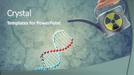  Presentation with dna structure - Beautiful theme featuring holding watering can with toxin backdrop and a gray colored foreground