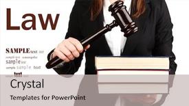  Presentation with law books - Presentation design having holding wooden gavel and law background and a light gray colored foreground