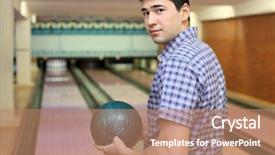  Presentation with bowling - Slide deck featuring holds ball for bowling background and a coral colored foreground