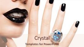  Presentation with lips mouth - Presentation theme enhanced with holds in mouth blue stone background and a lemonade colored foreground