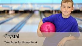  Presentation with pink blue - PPT theme featuring t-shirt holds pink ball background and a mint green colored foreground