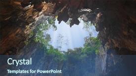  Presentation with cave - Colorful slide deck enhanced with hole in batu cave backdrop and a ocean colored foreground