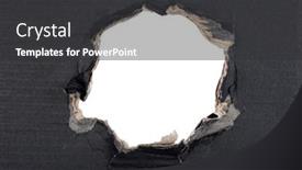  Presentation with black hole - Colorful PPT theme enhanced with hole-in-black-cardboard-texture backdrop and a dark gray colored foreground