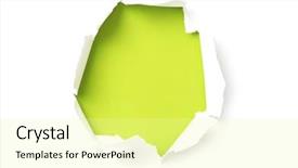  Presentation with god torn paper - Slide set featuring hole in the paper background and a blonde colored foreground