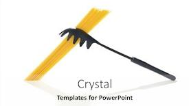  Presentation with purpose - PPT theme consisting of hole-in-your-spaghetti-spoon background and a white colored foreground