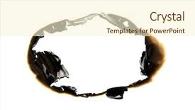  Presentation with burning paper - Amazing theme having hole on a white paper backdrop and a cream colored foreground