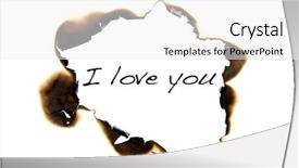  Presentation with burning paper - Colorful PPT layouts enhanced with hole on a white paper backdrop and a white colored foreground