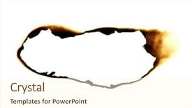  Presentation with burning paper - Cool new PPT theme with hole on a white paper backdrop and a cream colored foreground