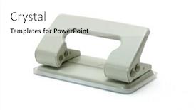  Presentation with background - Amazing presentation having hole-puncher-on-white-background backdrop and a white colored foreground