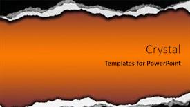  Presentation with black hole - Theme having hole-ripped-in-black-paper background and a gold colored foreground