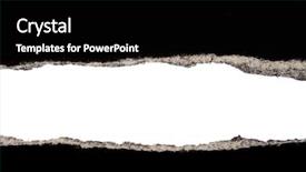  Presentation with black hole - Presentation theme having hole ripped in black paper background and a black colored foreground