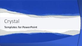  Presentation with paper - PPT layouts with hole-ripped-in-blue-paper background and a  colored foreground
