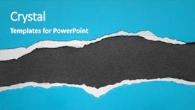  Presentation with black hole - PPT layouts enhanced with hole ripped in blue paper background and a  colored foreground
