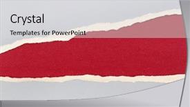  Presentation with blue and purple and red - Amazing slide set having hole ripped in blue paper backdrop and a light gray colored foreground