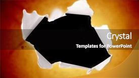  Presentation with black hole - Amazing slides having hole ripped in brown grunge background black space for copy backdrop and a black colored foreground