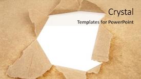  Presentation with brown paper bag - Theme enhanced with hole ripped in brown paper background and a coral colored foreground