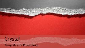  Presentation with red grey - PPT theme featuring hole ripped in grey paper background and a red colored foreground