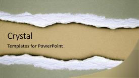  Presentation with torn paper - Colorful slide deck enhanced with hole ripped in paper copy backdrop and a coral colored foreground