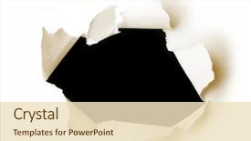  Presentation with black hole - Presentation theme with hole ripped in paper background and a lemonade colored foreground