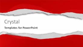  Presentation with paper - PPT theme having hole-ripped-in-red-paper background and a white colored foreground