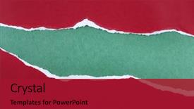  Presentation with copy space - PPT layouts with hole ripped in red paper background and a crimson colored foreground