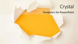  Presentation with torn paper - Slides enhanced with hole ripped in white paper background and a lemonade colored foreground