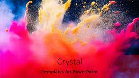  Presentation with holi festival - Slide set consisting of holi-festival-colorful-powder-exploding background and a red colored foreground