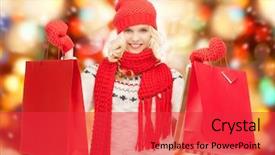  Presentation with christmas sale - Cool new PPT theme with holidays sale shopping christmas concept backdrop and a red colored foreground