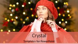  Presentation with christmas sale christmas products - Cool new slides with people holidays and sale concept backdrop and a  colored foreground