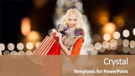  Presentation with christmas sale - Amazing PPT theme having sale holidays and people concept backdrop and a  colored foreground