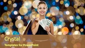  Presentation with holidays - Audience pleasing presentation design consisting of sale people and holidays concept backdrop and a  colored foreground