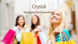  Presentation with tourism - Cool new presentation theme with retail holiday - shopping and tourism concept backdrop and a sky blue colored foreground