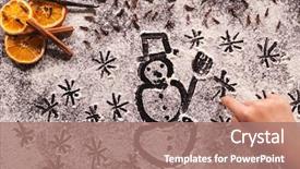  Presentation with black stars - Slides having waiting for the winter holidays background and a coral colored foreground