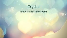  Presentation with blurred bokeh - PPT theme consisting of holiday abstract glowing blurred background background and a soft green colored foreground