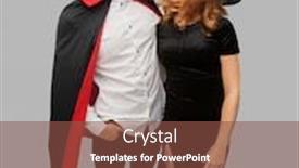  Presentation with vampire - Presentation theme featuring holiday-and-people-concept-happy background and a tawny brown colored foreground