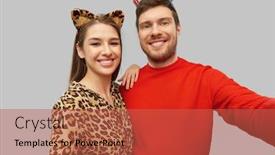  Presentation with happy holiday - Cool new PPT layouts with holiday-and-people-concept-happy backdrop and a red colored foreground