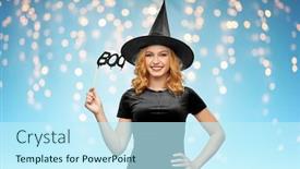  Presentation with party lights - Slides with holiday-and-photo-booth-concept background and a cool aqua colored foreground