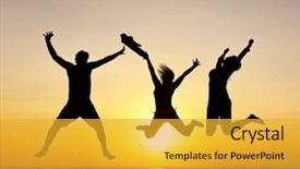  Presentation with happy holiday - Theme with holiday at the beach background and a gold colored foreground