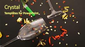  Presentation with flutes - Slides consisting of holiday background flutes and ribbons background and a tawny brown colored foreground