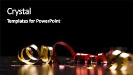  Presentation with holiday - Audience pleasing presentation theme consisting of holiday background ribbons on black backdrop and a  colored foreground