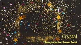  Presentation with stars - Slides enhanced with holiday-background-with-bright-stars background and a tawny brown colored foreground