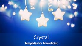  Presentation with golden light - PPT theme enhanced with holiday-background-with-golden-christmas background and a cobalt blue colored foreground