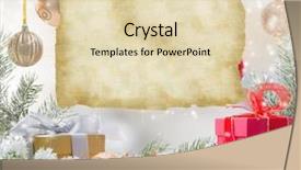  Presentation with old paper and ink - Slides featuring abstract christmas background with old background and a lemonade colored foreground