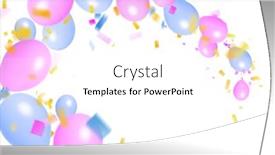  Presentation with balloons - Slide set with holiday-balloons-and-confetti-flying background and a white colored foreground