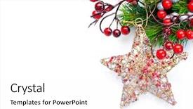  Presentation with design christmas holiday - Theme having holiday baubles beautiful christmas tree background and a white colored foreground