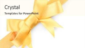  Presentation with wedding peach - PPT layouts enhanced with holiday border - satin peach ribbon bow isolated background and a blonde colored foreground