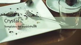  Presentation with breakfast - Theme with holiday breakfast scraps background and a soft green colored foreground